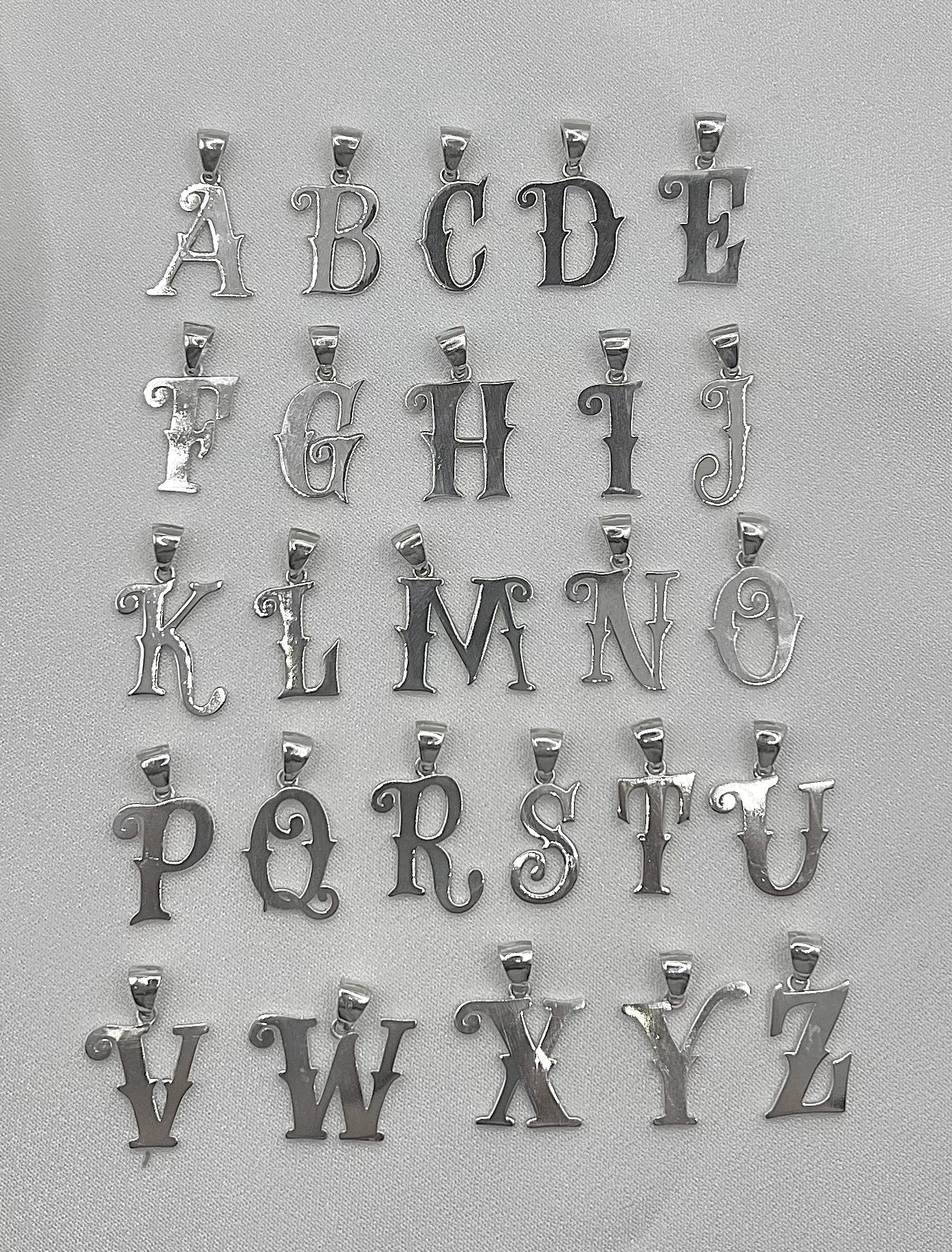 Uptown Thief Initial Necklace - Cursive Style High Polish Initials - 925 Sterling Silver - Everyday Wear - Nickel Free & Anti-Tarnish