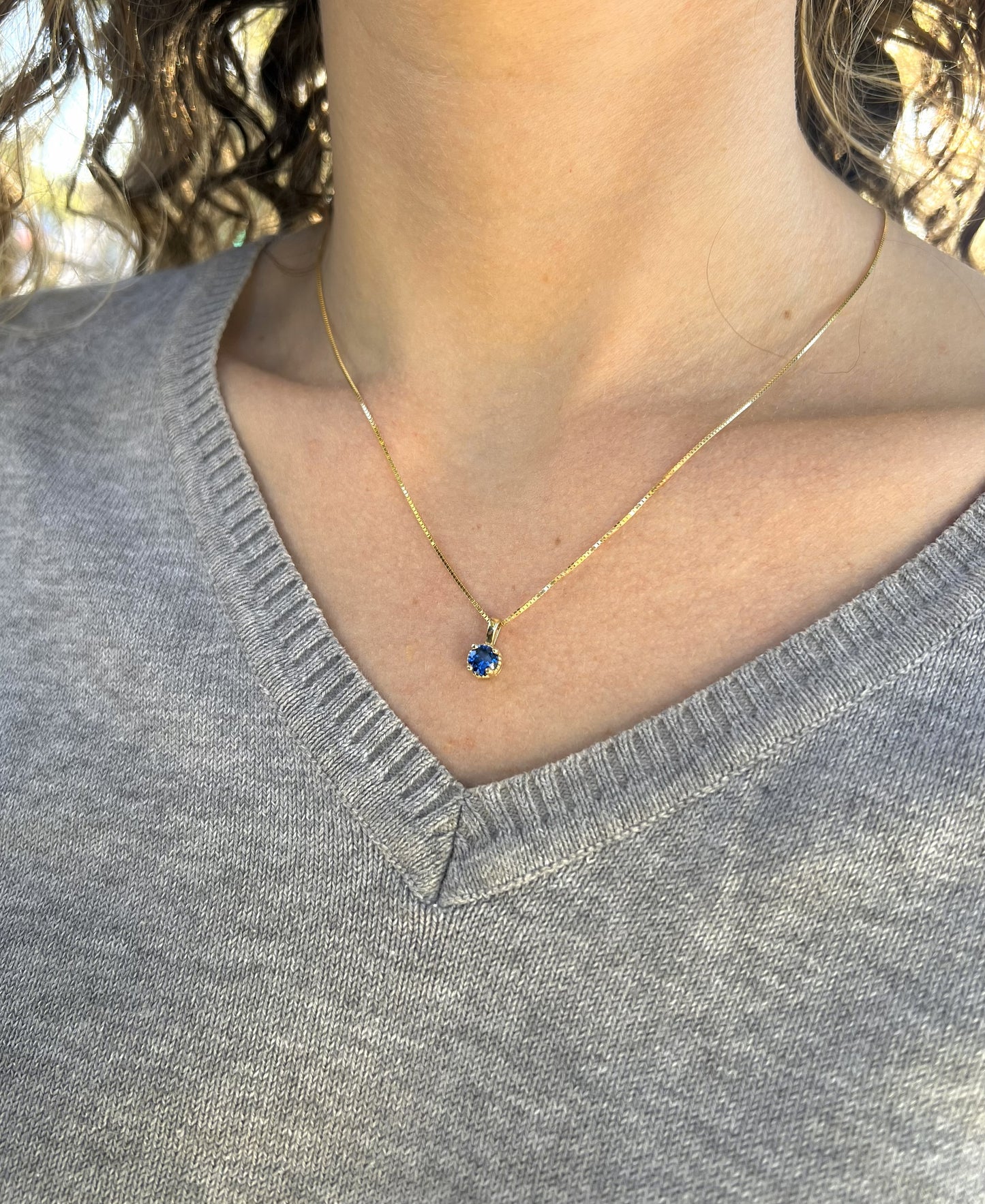 Solid 14K Gold Birthstone Pendant, 5mm Small Dainty Round Milgrain Beaded Charm for Women, Personalized Real Gold Birthday Gift for Her Stackable