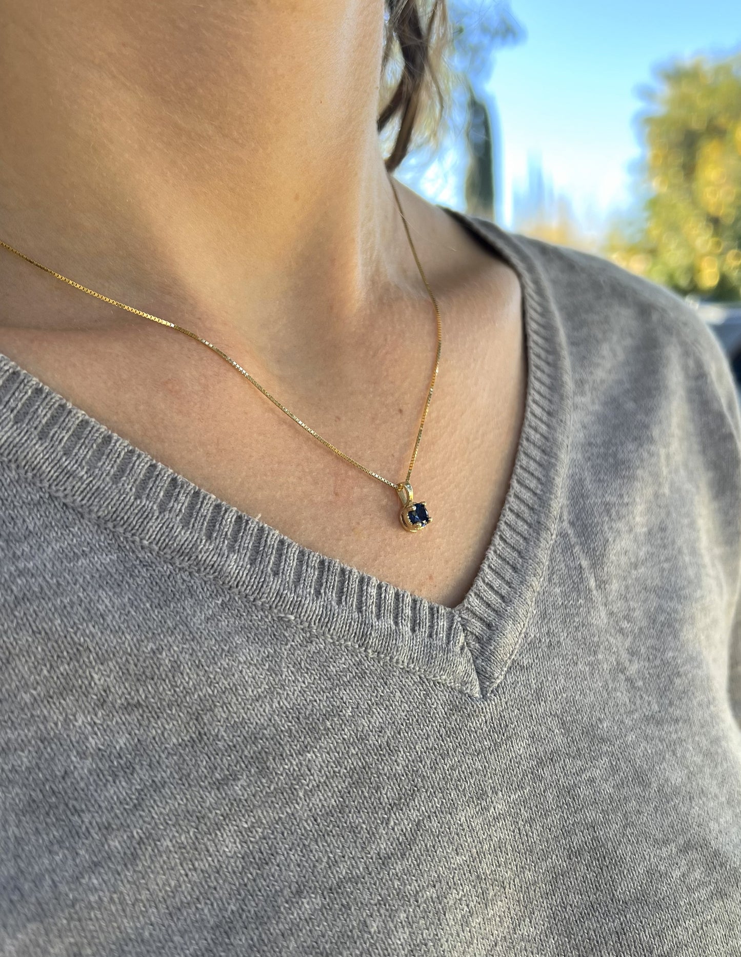Solid 14K Gold Birthstone Pendant, 5mm Small Dainty Round Milgrain Beaded Charm for Women, Personalized Real Gold Birthday Gift for Her Stackable
