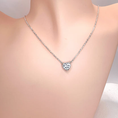 Solid 14K Gold Heart Birthstone Necklace, 925 Sterling Silver 6mm Grain Fancy Beaded Charm Pendant, Personalized Birthday Gift for Her
