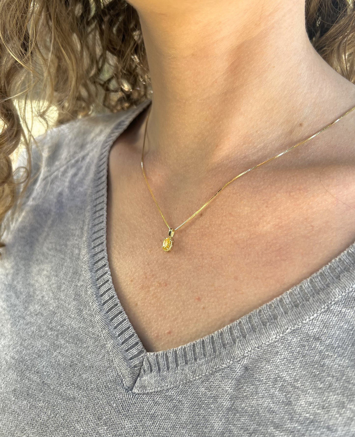 Solid 14K Gold Oval Birthstone Necklace, 925 Sterling Silver 6mm Grain Fancy Beaded Charm Pendant, Personalized Real Gold Birthday Gift for Her Stackable