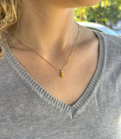 Solid 14K Gold Oval Birthstone Necklace, 925 Sterling Silver 6mm Grain Fancy Beaded Charm Pendant, Personalized Real Gold Birthday Gift for Her Stackable