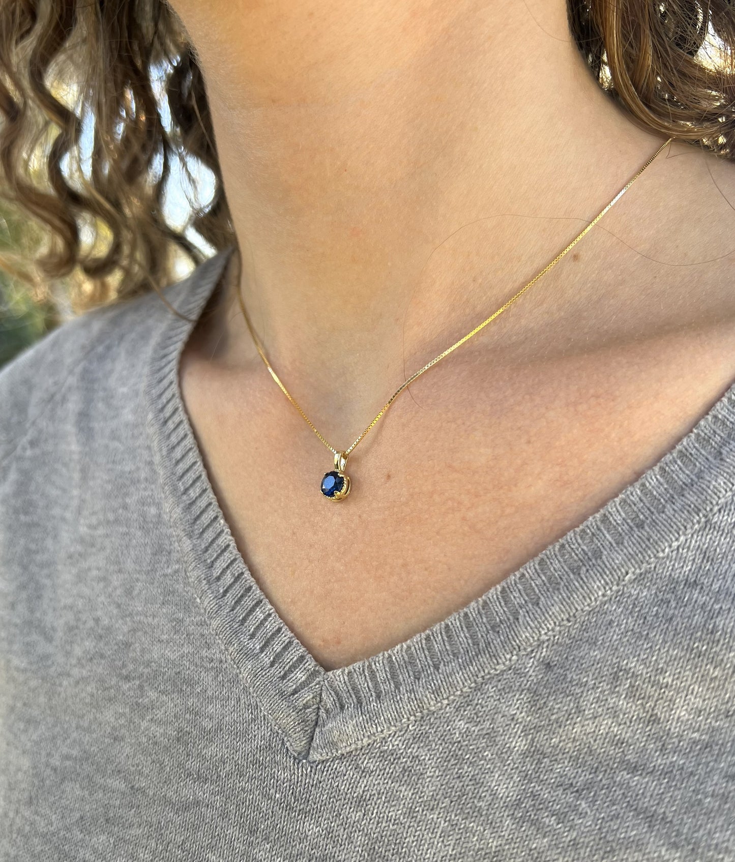 Solid 14K Gold Birthstone Pendant, 6mm Large Round Grain Fancy Beaded Charm for Women, Personalized Real Gold Birthday Gift for Her Stackable