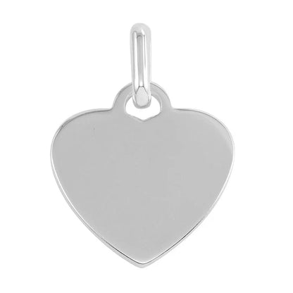 Custom Engraved Heart Pendant Necklace in 925 Sterling Silver Personalized High Polish Heart Charm Dainty Minimalist Jewelry Gift For Her
