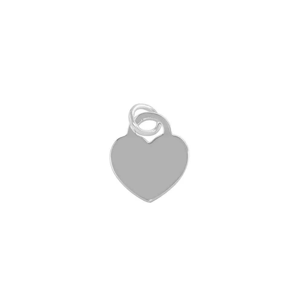 Custom Engraved Heart Pendant Necklace in 925 Sterling Silver Personalized High Polish Heart Charm Dainty Minimalist Jewelry Gift For Her
