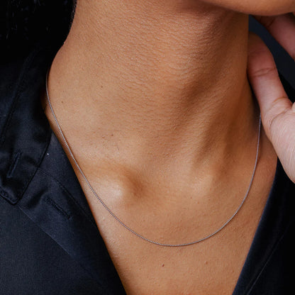 Solid 925 Sterling Silver Round Box Chain, Venetian Link Necklace for Men & Women Smooth Round Box Necklace, Dainty Minimalist Pendant Chain