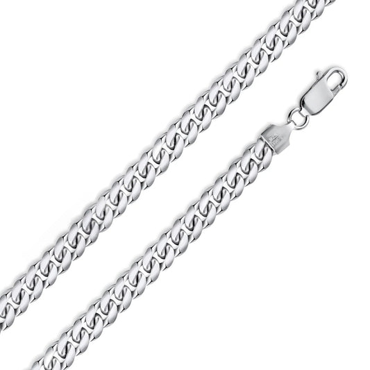Solid 925 Sterling Silver Cuban Link Necklace, Miami Cuban Link Chain for Men & Women, Premium Heavy Duty Statement Chain with Lobster Clasp