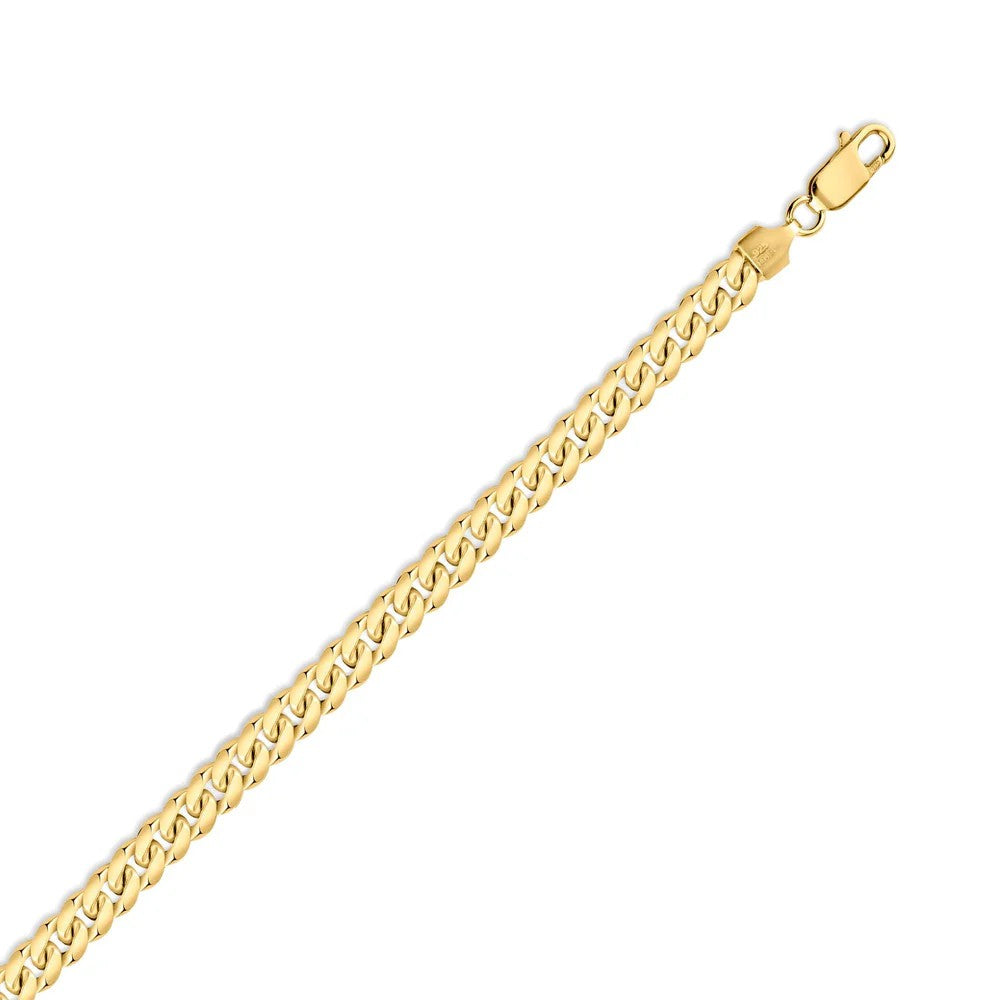 Solid 925 Sterling Solid Silver Miami Cuban Chain, 14K Gold Plated Heavy Curb Link Necklace, Lobster Lock Thick Chain 1.9mm to 7mm