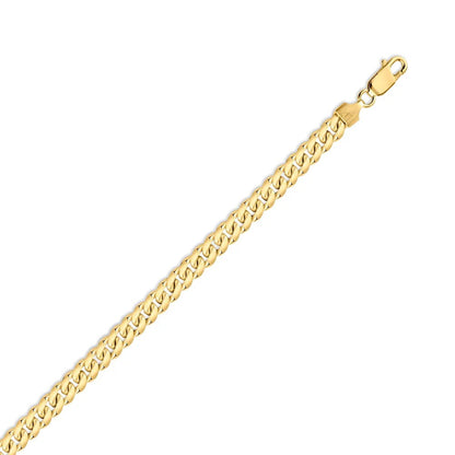 Solid 925 Sterling Solid Silver Miami Cuban Chain, 14K Gold Plated Heavy Curb Link Necklace, Lobster Lock Thick Chain 1.9mm to 7mm