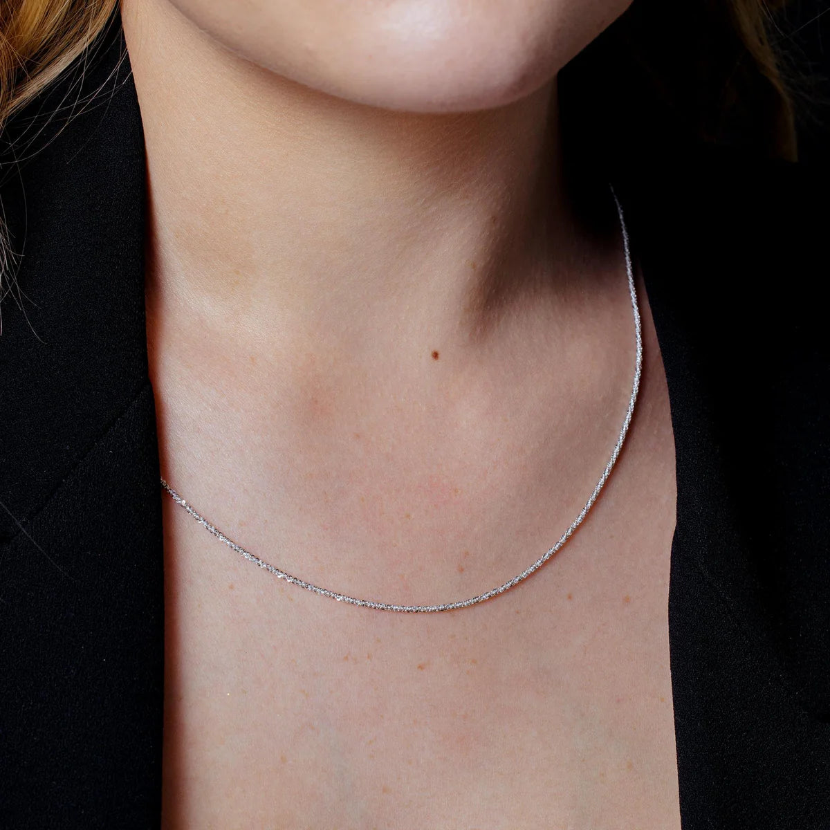 Solid 925 Sterling Silver Fluff Chain, High Polish Textured Statement Necklace for Men & Women, Dainty Puffed Link Pendant Chain