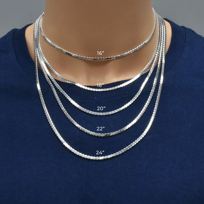 Solid 925 Sterling Silver Rope Chain, Smooth High Polish Braided Twisted Necklace for Men & Women, Premium Solid Silver Spiraled Braid Chain
