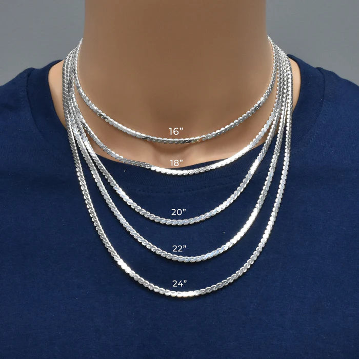 Solid 925 Sterling Silver Rope Chain, Smooth High Polish Braided Twisted Necklace for Men & Women, Premium Solid Silver Spiraled Braid Chain