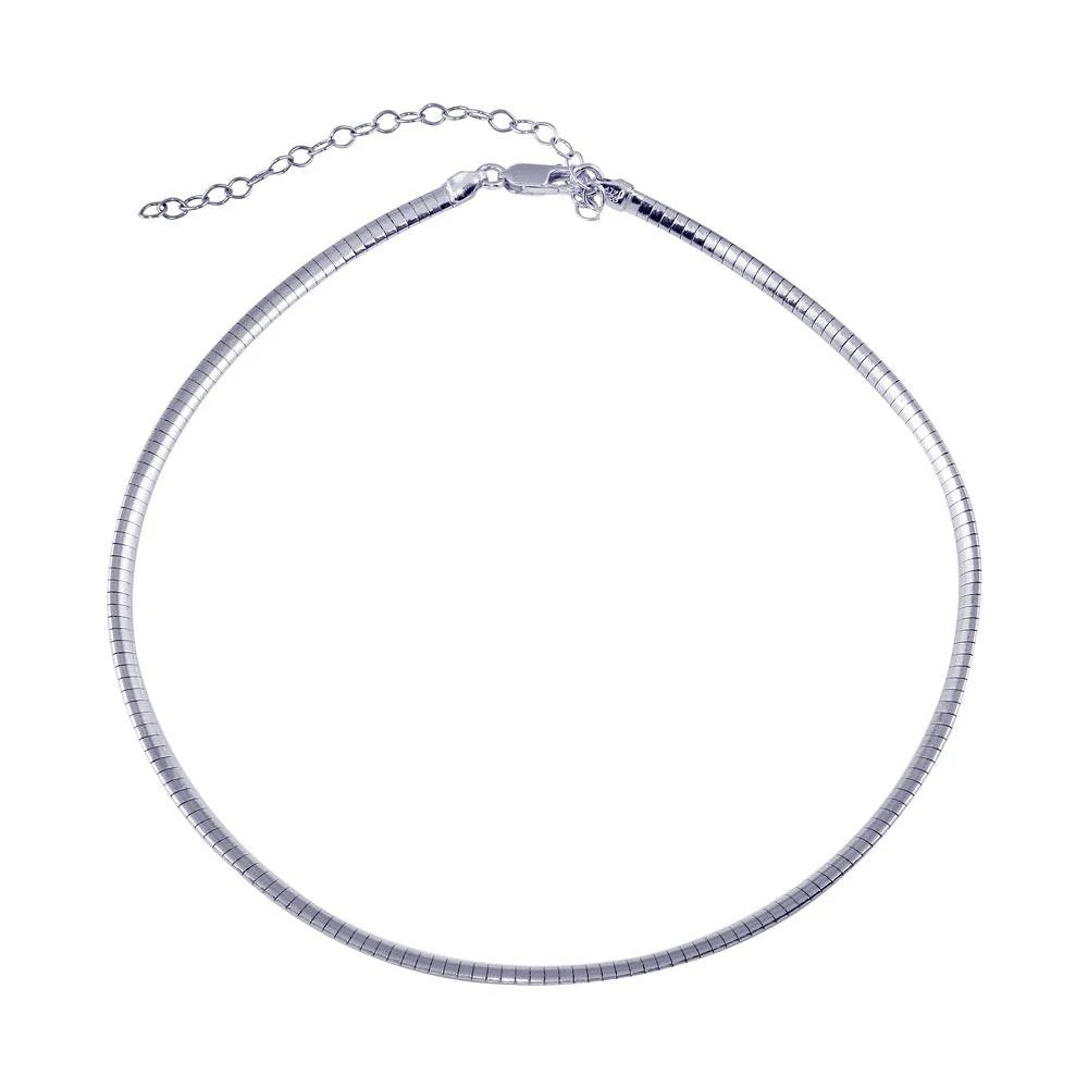 Solid Sterling Silver Flat Omega Chain, Heavy Pendant Chain for Men & Women, Tightly Closed Link Snake Chain, 925 Silver Necklaces