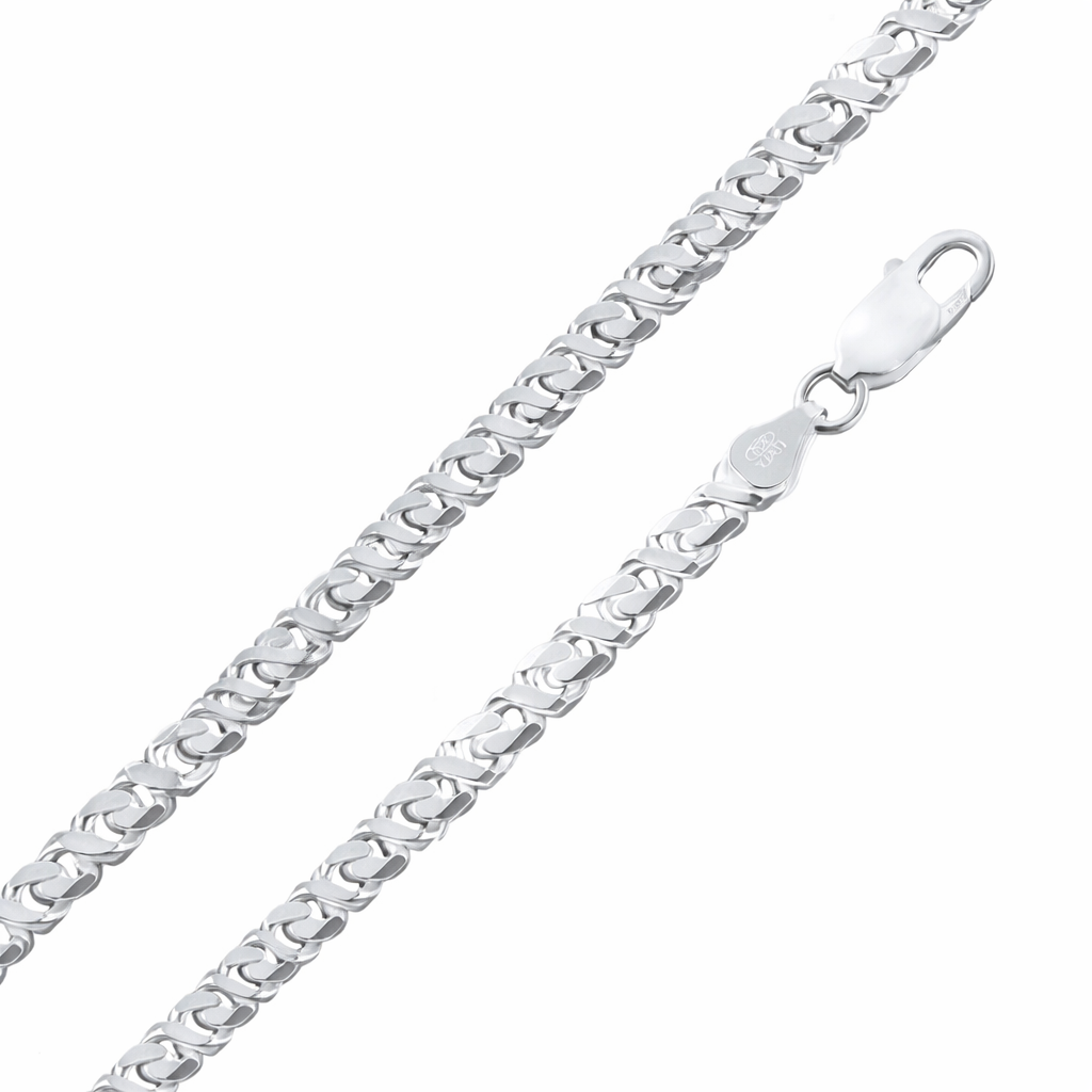Solid 925 Sterling Silver Dollar Sign Curb Chain, Textured Flat Money Motif Link Necklace for Men & Women Custom Length Hip Hop Fine Jewelry
