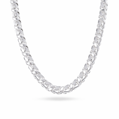 Solid 925 Sterling Silver Dollar Sign Curb Chain, Textured Flat Money Motif Link Necklace for Men & Women Custom Length Hip Hop Fine Jewelry