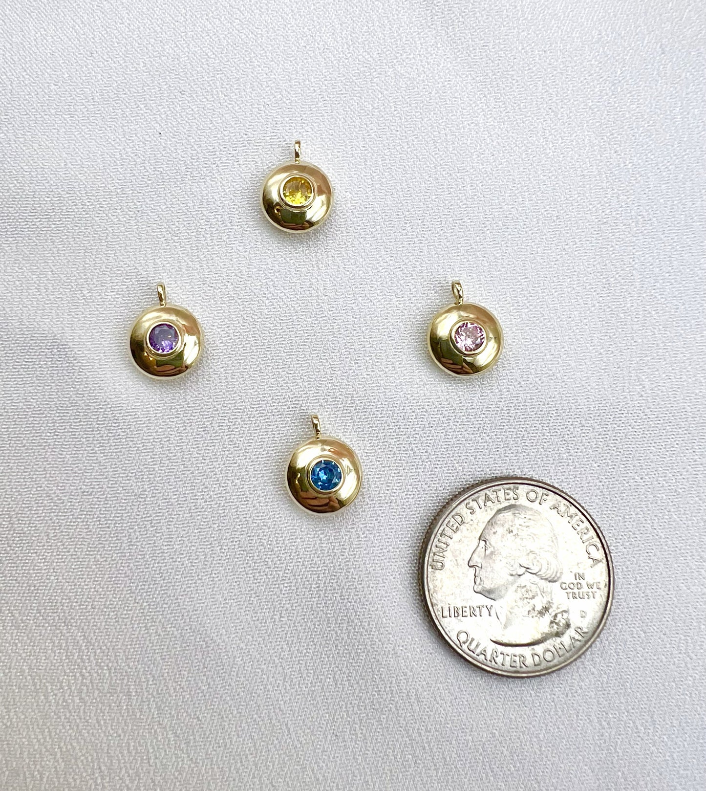 Custom 14K Gold Birthstone Necklace, Personalized Gifts For Mother's Day, Birthday Gift For Her, Valentine's Day, Bridesmaid.