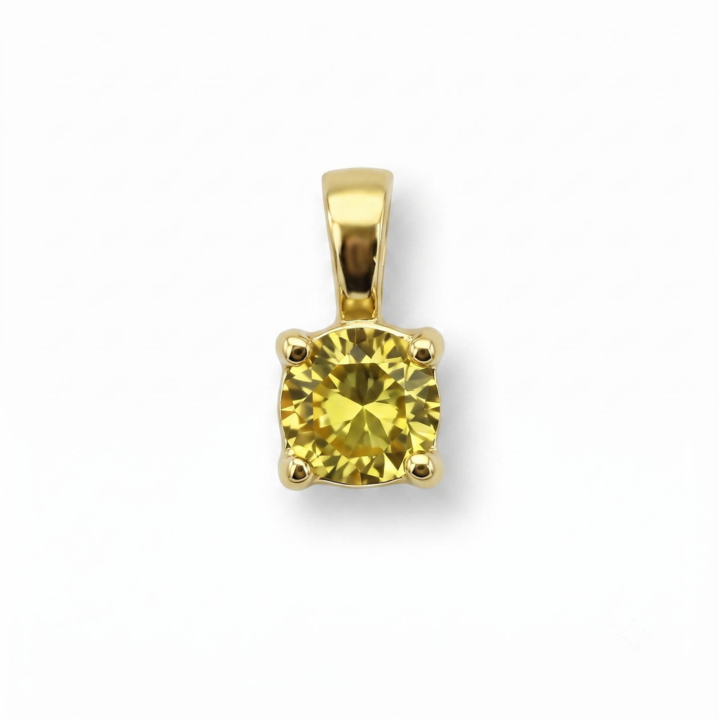 Solid 14K Gold Birthstone Necklace, 5mm Round Plain Charm Pendant for Women, Personalized Real Gold Birthday Gift for Her Stackable