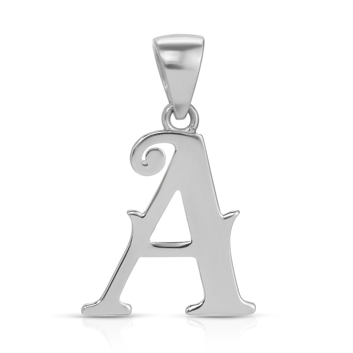 Uptown Thief Initial Necklace - Cursive Style High Polish Initials - 925 Sterling Silver - Everyday Wear - Nickel Free & Anti-Tarnish