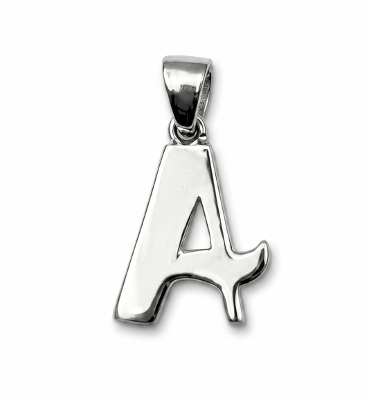 Custom Cursive Initial Necklace 925 Sterling Silver, Funky Freshwave Script Letter Pendant, Personalized Minimalist Monogram Gift for Her