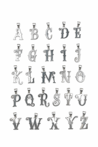 Custom Cursive Initial Necklace 925 Sterling Silver, Personalized Retro Script Letter Pendant, 1970s Style Monogram Gift for Her