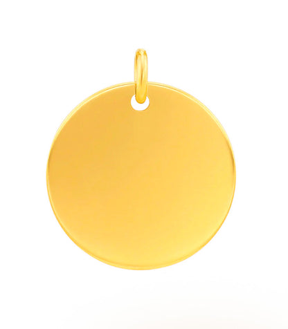 Solid 925 Sterling Silver Engravable Disc Pendant, Custom Name Medallion Necklace for Women, Premium Solid Silver High Polish Round Charm