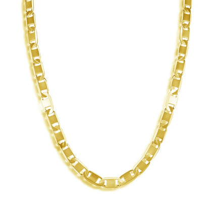 Solid 925 Sterling Silver Valentino Chain, Fancy Gold Plated Marisa Necklace for Men & Women, Layering Chain Plated for Pendants, Initials