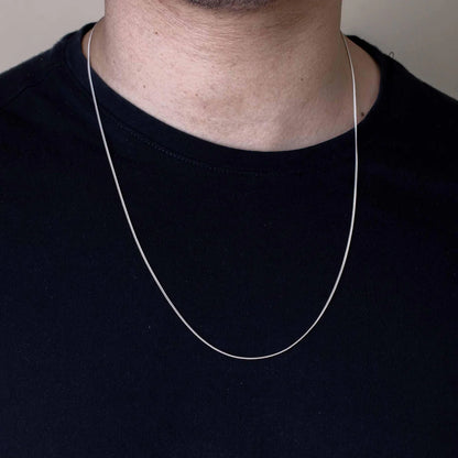 Solid 925 Sterling Silver Cuban Link Chain for all pendants, High Polish Flat Curb Necklace for Men & Women Thick Silver Curb Chain Necklace
