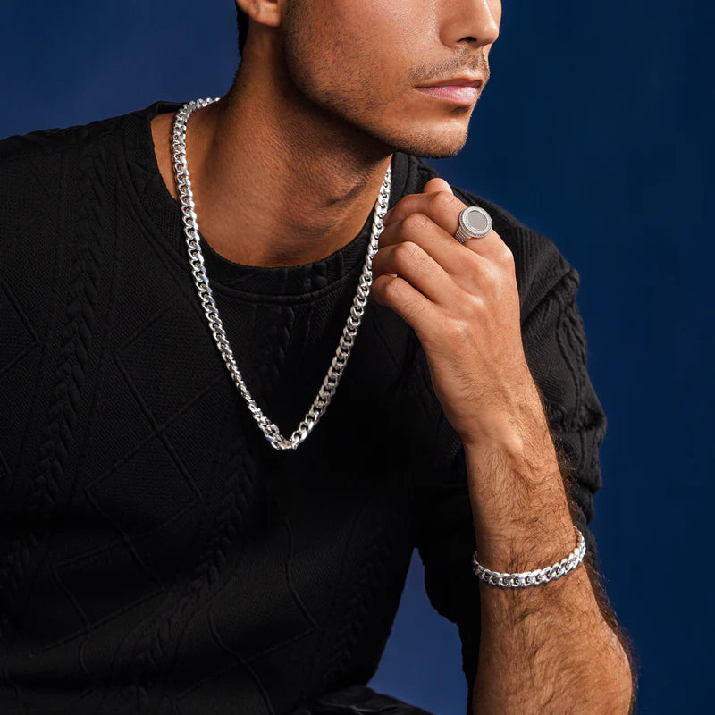 Solid 925 Sterling Silver Cuban Link Necklace, Miami Cuban Link Chain for Men & Women, Premium Heavy Duty Statement Chain with Lobster Clasp