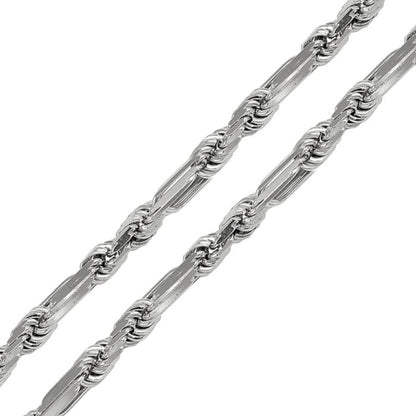 Sterling Silver Diamond-Cut Milano Rope Chain, Solid Silver Necklaces for Men or Women, Solid Unisex Silver Chains for Everyday Casual Wear