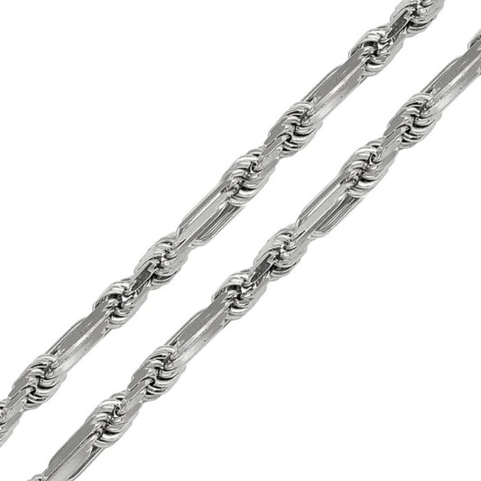 Sterling Silver Diamond-Cut Milano Rope Chain, Solid Silver Necklaces for Men or Women, Solid Unisex Silver Chains for Everyday Casual Wear
