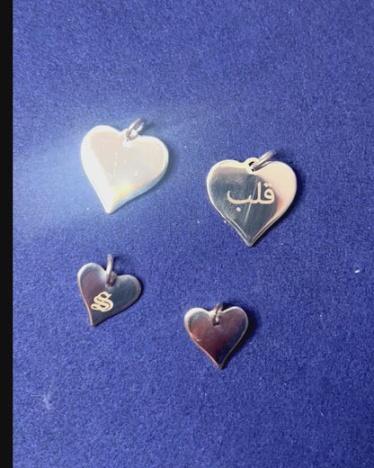 Solid 925 Sterling Silver Engravable Heart Pendant, Custom Initial Name Love Locket Necklace for Women, Personalized Jewelry Gift Her